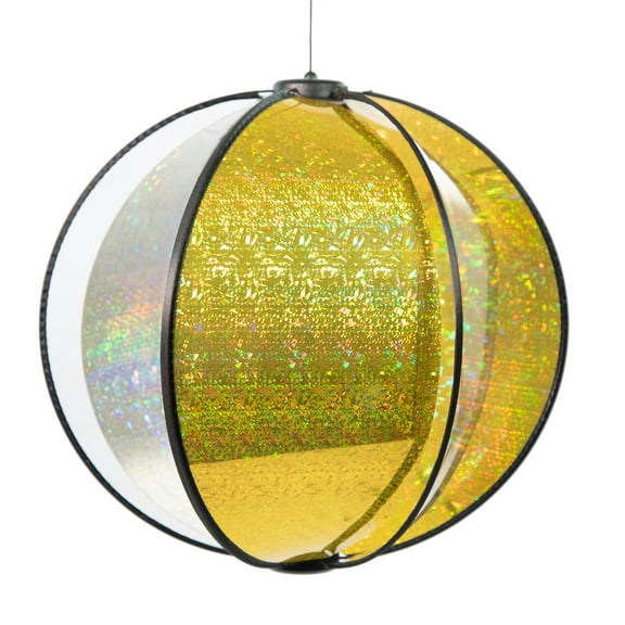 Wind Fairy Laser Gold Spinning Globe - Outdoor Hanging Ball Decoration
