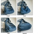 thumbnail image 5 of Ladies Handbag Denim Shoulder Bag Crossbody Bag Casual Lightweight Tote Bag, 5 of 7