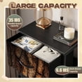 thumbnail image 2 of Gothic Dresser for Bedroom with 4 Storage Drawers Tree bark Nature wood Dressers Chest of Drawers Steel Framed Fabric Closet Organizers for Boys Man Cave Dorm Entryway, 2 of 8