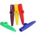 thumbnail image 1 of Kazoos de plástico Instrumentos musicales Kazoo Instrumento Kazoo Flauta Kazoos de colores adecuados para amantes de la música y regalos (5 piezas, color aleatorio), 1 of 5