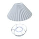 thumbnail image 1 of Pantalla de lámpara plisada, lámpara colgante de campana, lámpara de ventilador de techo de fácil montaje Blanco, 1 of 9