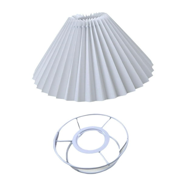 Pantalla de lámpara plisada, lámpara colgante de campana, lámpara de ventilador de techo de fácil montaje Blanco