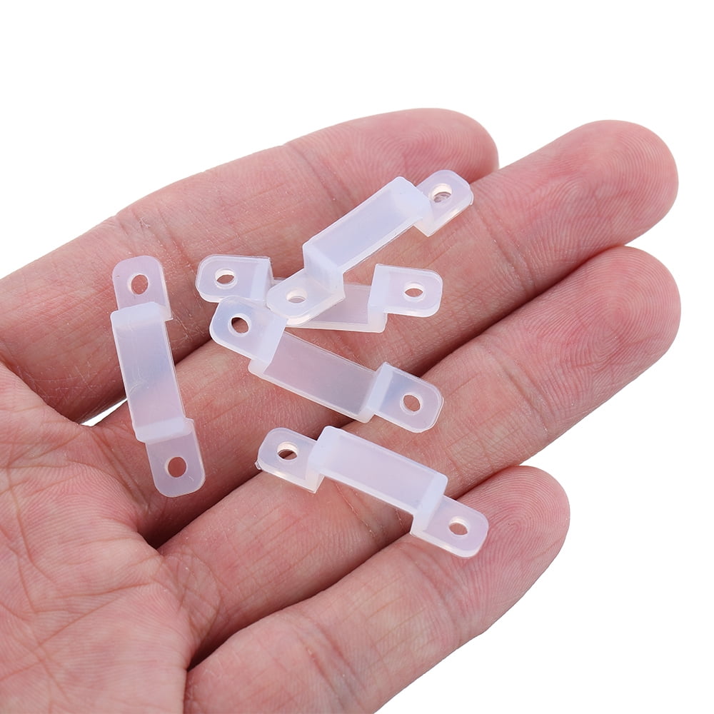 Translucent Fastener Clips Flexible Mounting Fixer for Fixing LED Strip Lights 5050 5730 3528