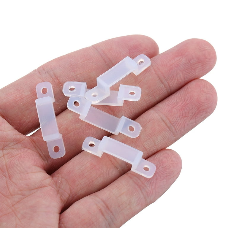 Translucent Fastener Clips Flexible Mounting Fixer for Fixing LED Strip  Lights 5050 5730 3528 2835 