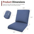 thumbnail image 5 of Opohoro Outdoor 25 x 22.5 Inch Comfortable, Soft, Versatile Blue 4-Count Lounge Chair Cushions, UV Resistant, 5 of 6