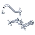 thumbnail image 1 of Kingston Brass Heritage 8" Center Wall Mount Kitchen Faucet, 1 of 4