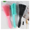 thumbnail image 2 of Cepillo desenredante para cabello rizado con dientes flexibles y suave masaje del cuero cabelludo. Peine de pulpo rosa., 2 of 5