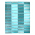 thumbnail image 3 of Unique Loom Williamsburg Collection Area Rug - Striped (9' x 12' Rectangle Turquoise/Ivory), 3 of 7