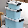 thumbnail image 4 of Clothes Storage Organizer, Plastic Carrying Box Wear Resistance With Lid For Home Travel Office, 4 of 8
