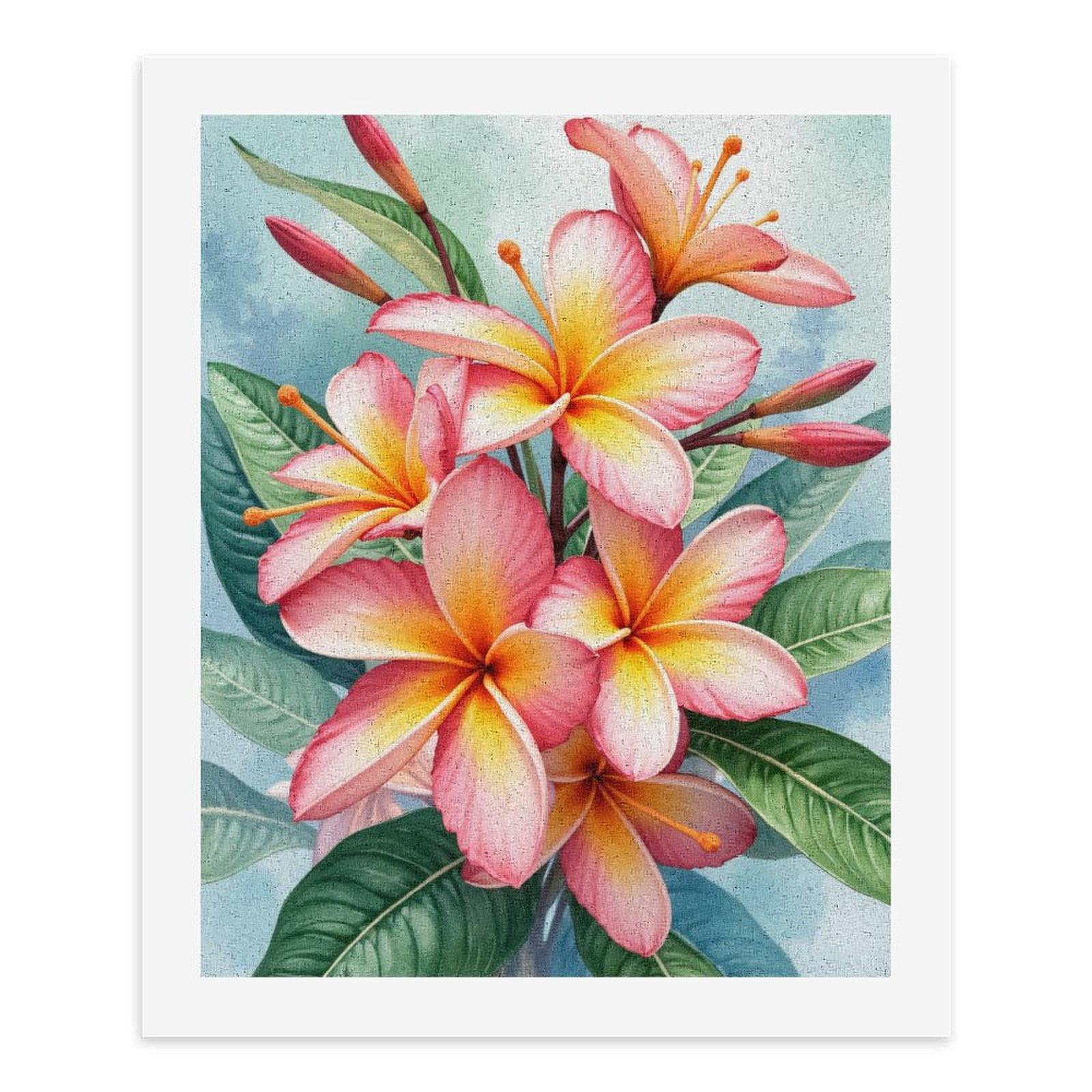 Paint By Numbers Kit for Adults Beginner - Pink Tropical Blossoms Artwork DIY Canvas Painting Kits for Adults, Frameless Paint By Number for Adults for Home Wall Decor 16x20 Inch