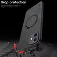 thumbnail image 5 of Mantto for iPhone 12 Case Compatible with MagSafe Charging, Vegan PU Leather Slim Classic Luxury Elegant Thin Drop Protection Protective Cover for iPhone 12, Gray, 5 of 9