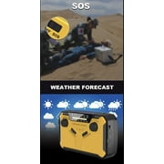 Kaito KA369 Solar SOS Siren Portable Emergency Radio, Yellow