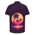 thumbnail image 2 of ZCFZJW Mens Hawaiian Shirts Short Sleeve Regular Fit Casual Button Down Tropical Palm Tree Printed Summer Beach Vacation Tees Shirt Tops Multicolor#11 XXXXXL, 2 of 5
