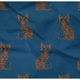 thumbnail image 4 of oneOone Organic Cotton Poplin Twill Fabric Cat Ikat Print Fabric By The Yard 42 Inch Wide, 4 of 4