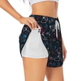 thumbnail image 2 of Disketp Joystick Gamepad Print Women's Shorts Workout Shorts for Athletic Gym Running Shorts with Phone Pockets X-Large, 2 of 8