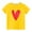 Yellow, variant on MeetoTime Valentine's Day Heart Printed Kids Short Sleeve Tops Casual Loose Cotton T-Shirt for Boys Girls Summer Clothes