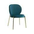 thumbnail image 6 of Modern Dining Chair Velvet Upholstered Side Chair Soft Leisure Chair, Blue, Set of 2, 6 of 7