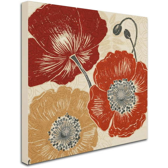 Trademark Fine Art "A Poppy's Touch II" Canvas Art by Daphne Brissonnet