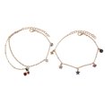 thumbnail image 1 of 1 hermosa pulsera con forma de cereza y colgante creativo en forma de pie, joyería de moda, delicada cadena de muñeca para mujer (dorada), 1 of 7
