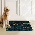 thumbnail image 3 of Night Botanical Plants Pet Feeding Mat Wild Flowers Absorbent Dog Food Mat for Floor Cat Dog Bowl Mats Rug Pet Placemats for Food Water Pets Supplies 12x18, 3 of 6