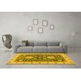 thumbnail image 3 of Ahgly Company Machine Washable Indoor Rectangle Oriental Yellow Traditional Area Rugs, 5' x 7', 3 of 4