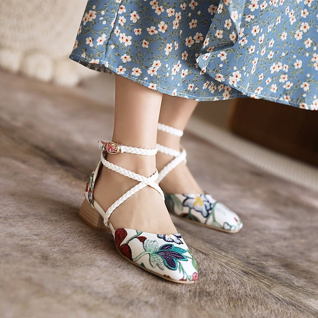 Sandalias de verano para mujer con suela de cuero de microfibra a la moda Wmkox8yii shjk6919