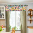 thumbnail image 3 of Yayeee Kitchen Valance Rod Pocket 54" x 18" Living Room Window Curtain, Yellow Floral Wave, 3 of 6
