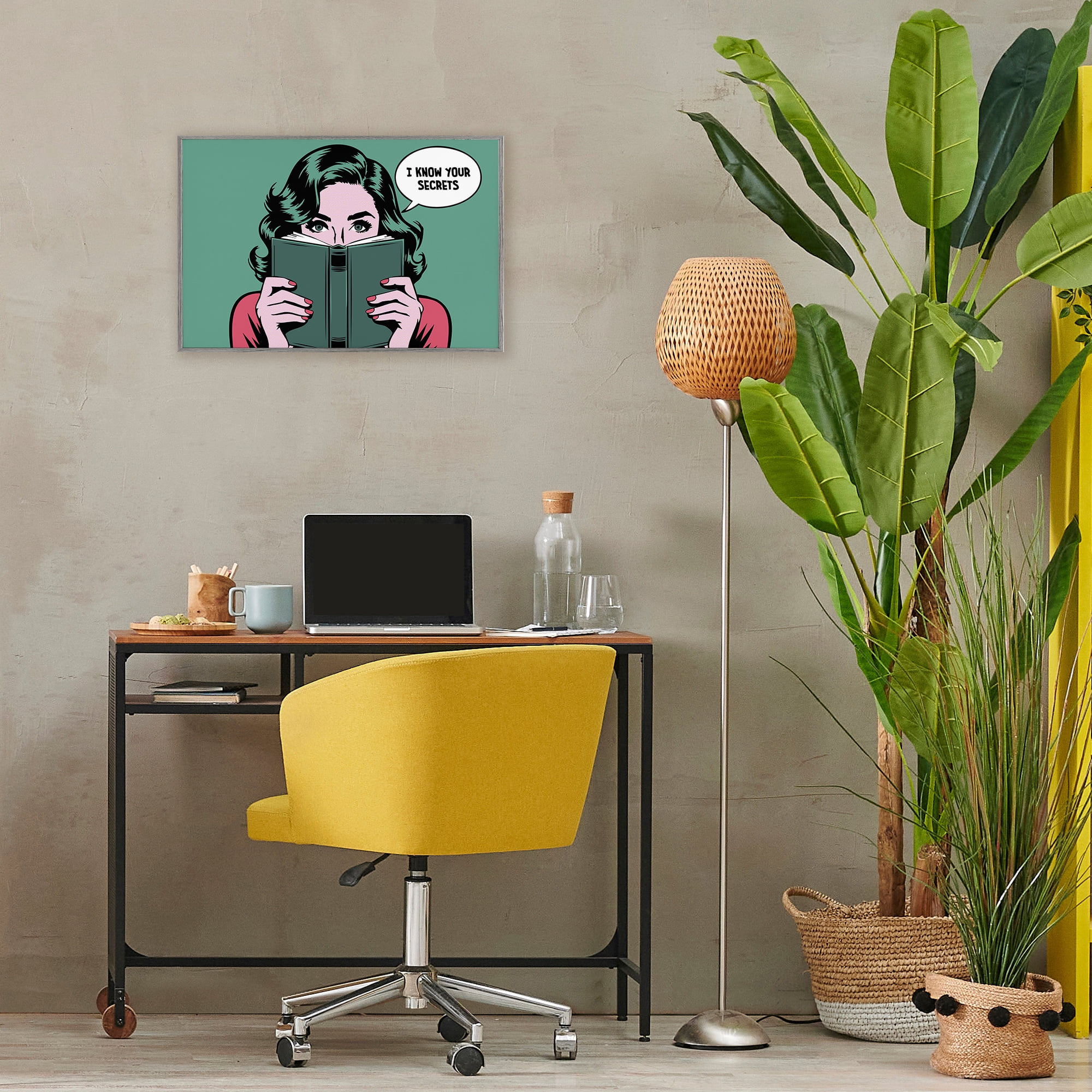 Stupell Industries Know Your Secrets Gray Framed Giclee Art, design by Andreas Magnusson