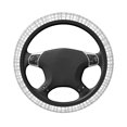 thumbnail image 4 of YFYANG Universal Elastic Abstract Gray Line Texture Car Steering Wheel Cover, Non-Slip Sweat Absorbent, 4 of 8