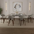 thumbnail image 3 of LeisureMod Dining Chair Upholstered in Leather with Poplar Wood Frame and Open-Back Design 360-Degree Swivel for Modern Home, Kitchen, Cafes Brivo Collection in Grey, 3 of 14