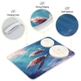 thumbnail image 4 of Dish Drying Mat Kitchen Pad Large Counter Absorbent Dish Mats Drainer Two Cute Turtles, 4 of 8