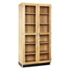DIVERSIFIED WOODCRAFTS 358-3622K Red Oak Cabinet,Tall,Glazed Double Doors,Oak, 36" W, 84" H, Shelving
