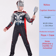 thumbnail image 3 of Disfraz Thor Cosplay Halloween Musculoso Superheroes Niños Talla G, 3 of 5