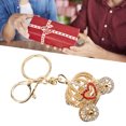 thumbnail image 1 of Llavero Con Diseño De Carro De Calabaza De Princesa, Decoración Con Diamantes De Imitación Brillantes, Llavero En Forma De Corazón Para Mujeres Y Niñas, 1 of 7