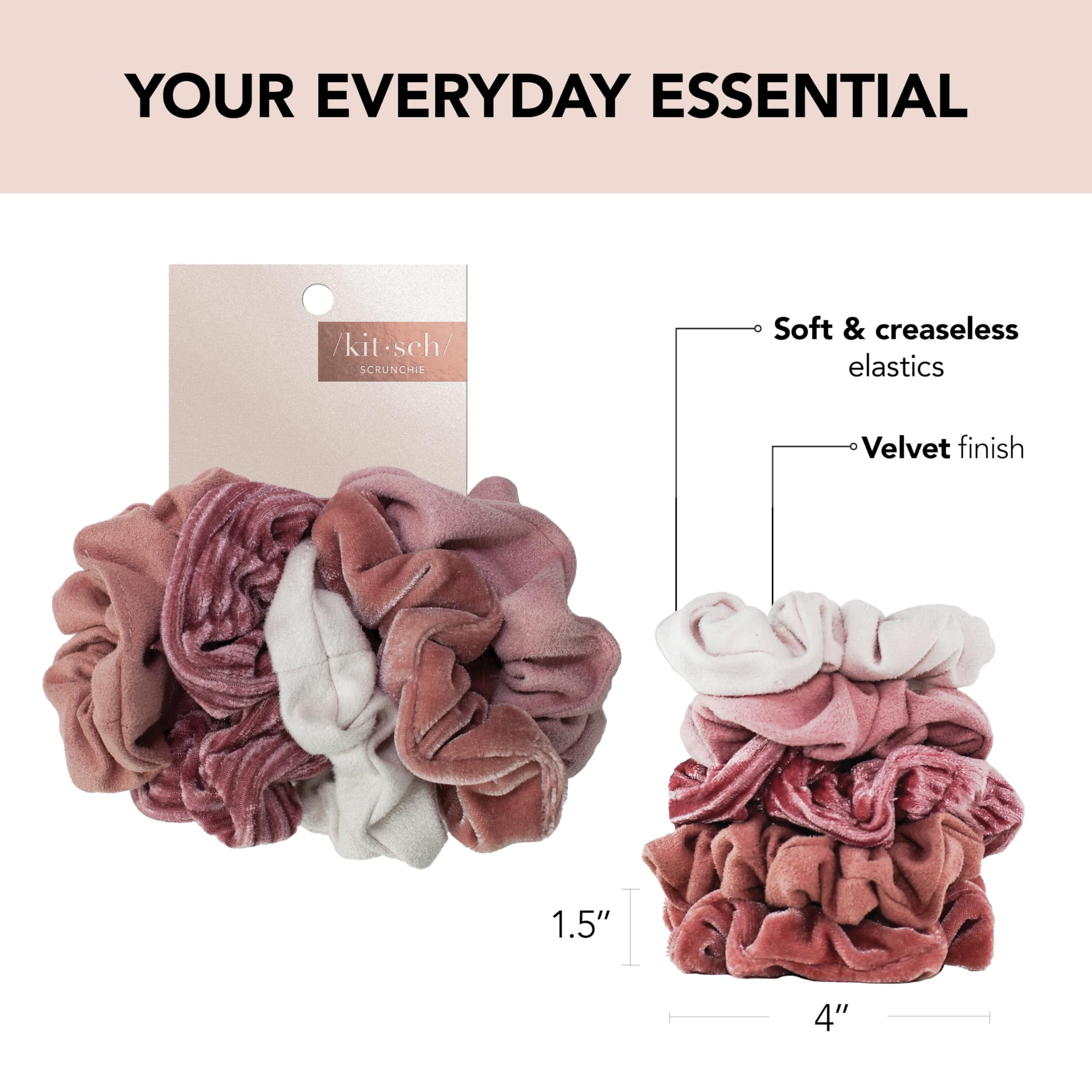 Anna Karinna Kids Cord Velvet Scrunchies – Handmade In Germany, Zwei Größen, Nude Pink
