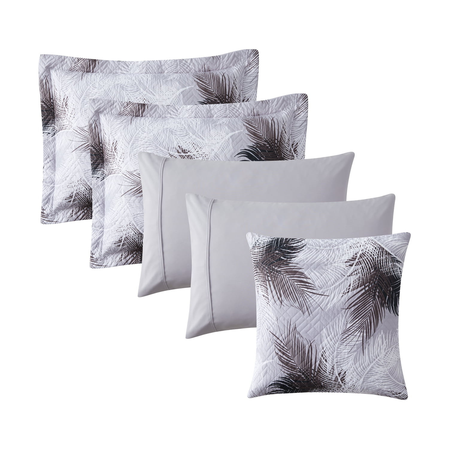 Clara Clark Quilt Set Queen Bedspread, 7-Piece Leaf Pattern Lightweight Bedding Set
