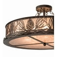 thumbnail image 3 of Meyda Tiffany 195360 Mountain Pine 8 Light 30" Wide Semi-Flush Drum Ceiling Fixture -, 3 of 7