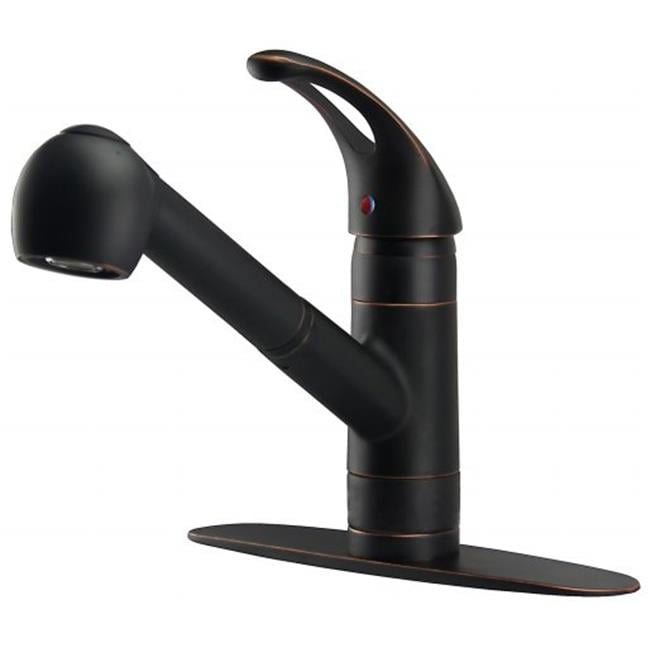 Oil rubbed bronze kitchen faucet
