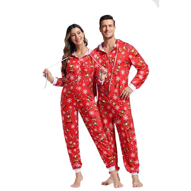 Pijama de Navidad para hombre y mujer, ropa de dormir con estampado bonito, para vacaciones familiares, Año Nuevo