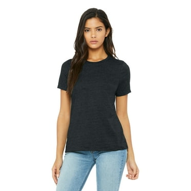 Ladies' Relaxed Heather CVC Short-Sleeve T-Shirt - DRK GREY HEATHER - 2XL