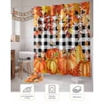 thumbnail image 7 of Shower Curtain, Thanksgiving Orange Pumpkin Waterproof Shower Curtain Set with Hooks for Bathroom Showers,Stalls and Bathtubs,36x72In Black White Buffalo Plaid, 7 of 7