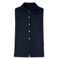 thumbnail image 6 of Kalauyu Men's Linen Sleeveless Shirts Button Down Beach Tank Top Basic Solid Shirt Vest with Pocket, 6 of 7
