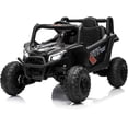 thumbnail image 1 of Coche eléctrico para niños 12V, camioneta UTV con control remoto, cambio 4WD/2WD, vehículo eléctrico con 4 suspensiones de resorte, neumáticos EVA, cinturón de seguridad, 1 of 7