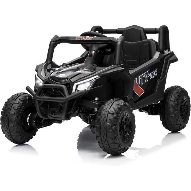 Coche eléctrico para niños 12V, camioneta UTV con control remoto, cambio 4WD/2WD, vehículo eléctrico con 4 suspensiones de resorte, neumáticos EVA, cinturón de seguridad