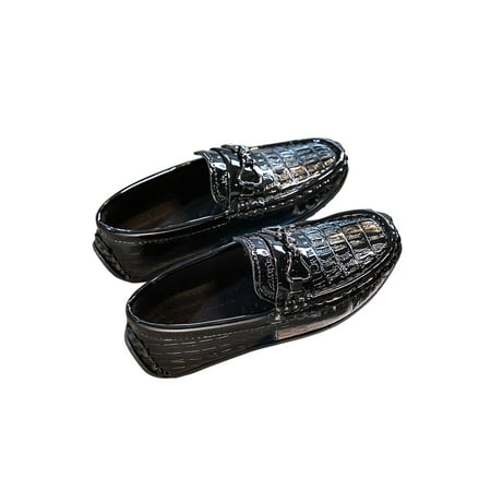

Rockomi Boy Fashion Moccasins Wedding Slip On Flats Boys Comfort Low Top Dress Shoes