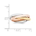 thumbnail image 4 of USA - 14k Tri-Color Gold Polished Rolling Ring 7, 4 of 4