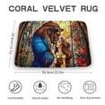 thumbnail image 2 of Beauty And Beast A Welcome Door Mat for Home Entrance Outdoors Mats Entry Rugs Non Slip Coral Velvet Inside Floor Mats 15.7"x23.6", 2 of 9
