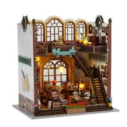 DTOWER DIY Dollhouse Miniature Kit,Greenhouse Building Room Kit, Mini Wooden Diorama Book