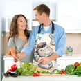 thumbnail image 6 of Cute Hippo Girl on Beach 5 Pcs Kitchen Set Heat Resistant Oven Mitts and Non-Slip Pot Holders with Adjustable Cooking Apron, 6 of 6