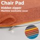 thumbnail image 4 of Chair Cushions for Dining Chairs with Ties and Removable Cover, 2" Thick Dining Kitchen Chair Pads, Indoor Dining Room Non-Slip Backing Seat Cushions Set of 2, 16.5" x 16.2" Orange, 4 of 5